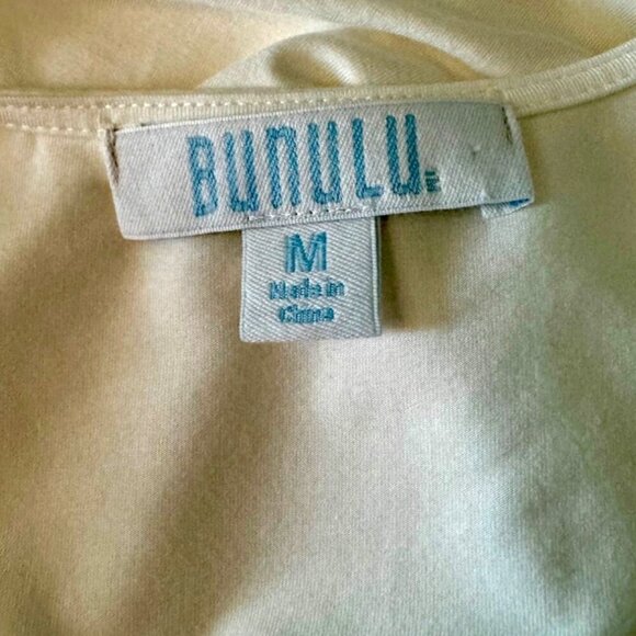 Bunulu Sleeveless Top with Detailed Embroidered Neckline Women's Medium - Picture 8 of 10